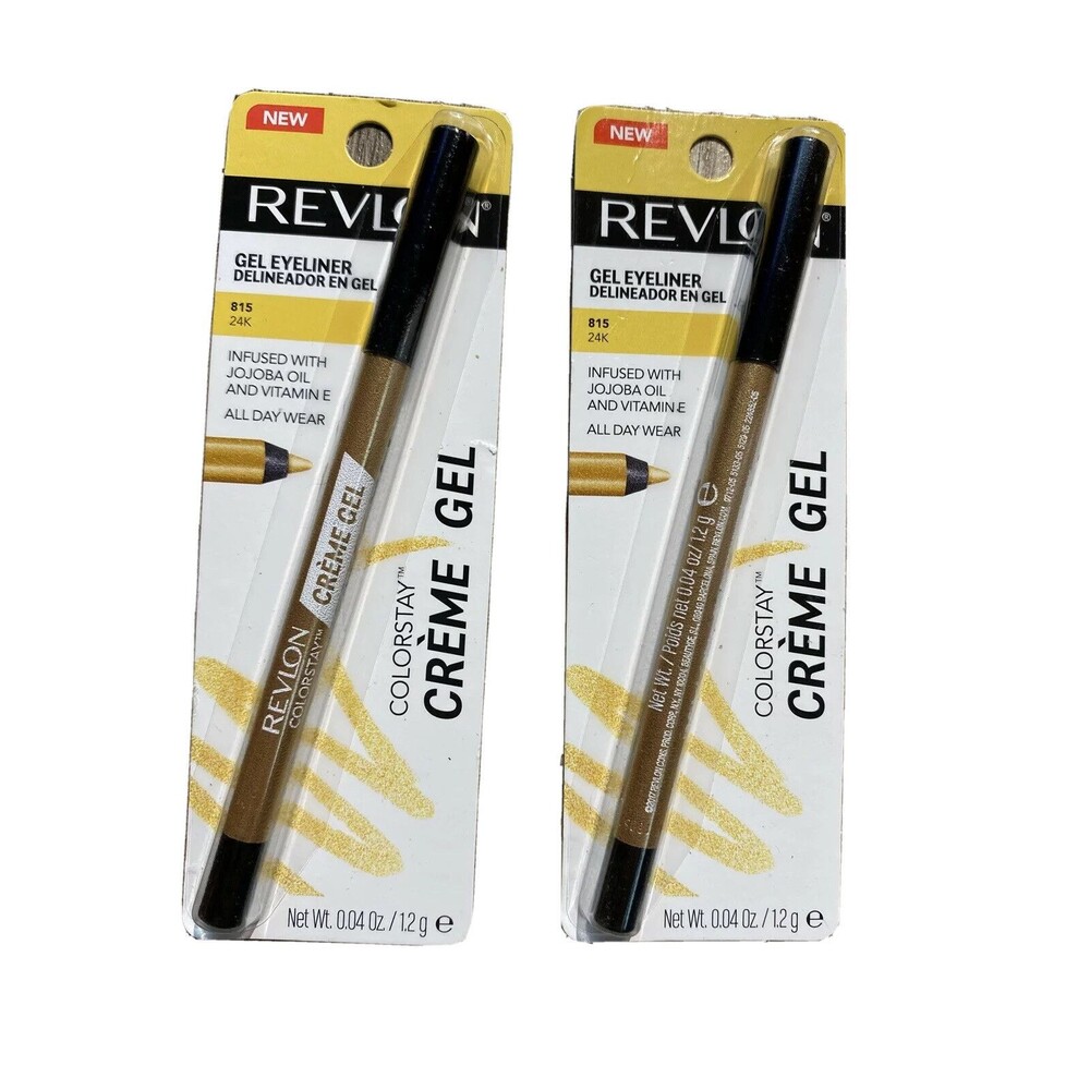 Revlon Colorstay Creme Gel Eyeliner 815 24K 1.2g 0.04 oz All Day Wear New 2 Lot